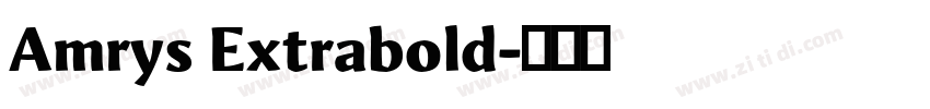 Amrys Extrabold字体转换